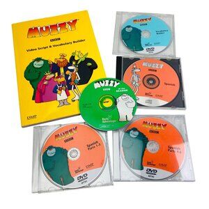 Muzzy BBC Spanish Language Learning DVD Set & Vocabulary Builder *Incomplete